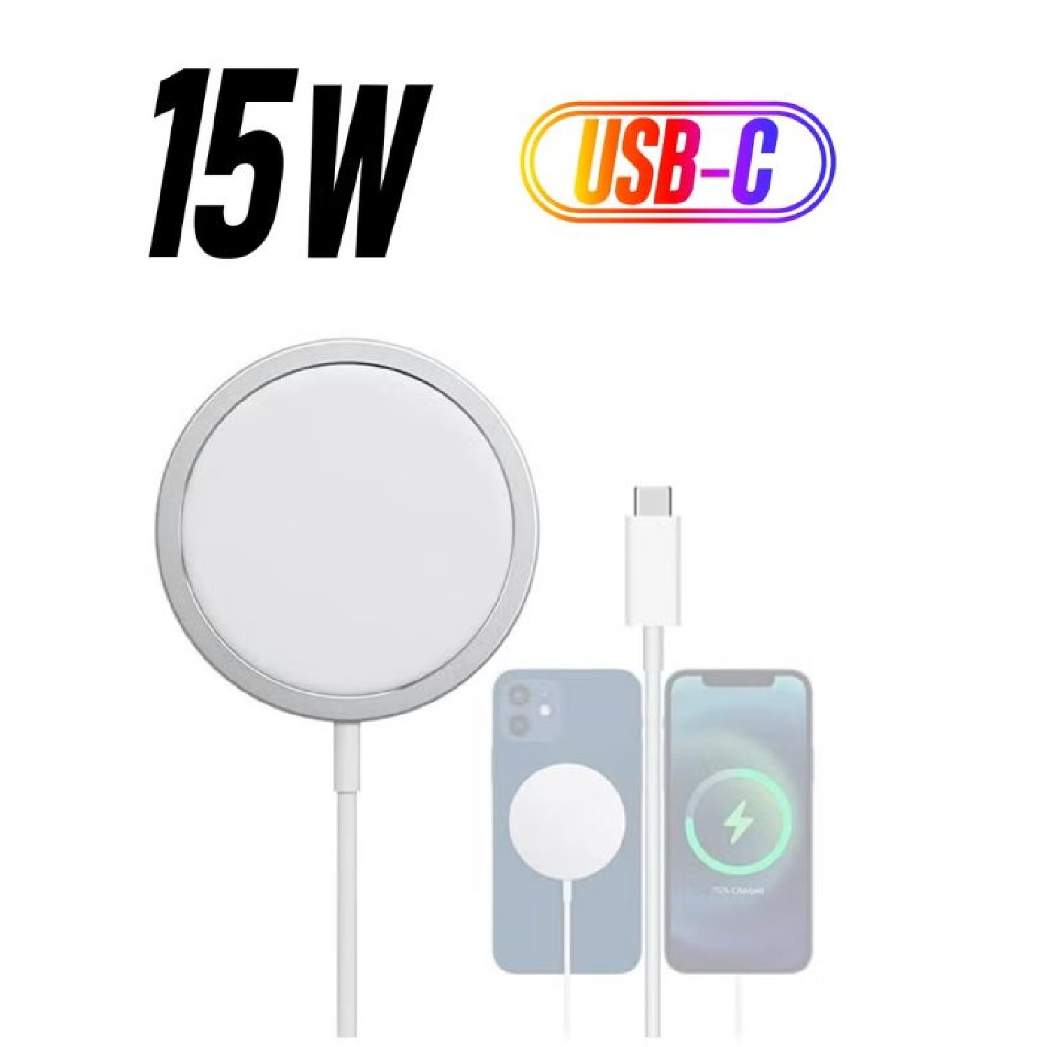 MagSafe Charger USB-C – Wireless Magnetic Fast PD Charging 15W