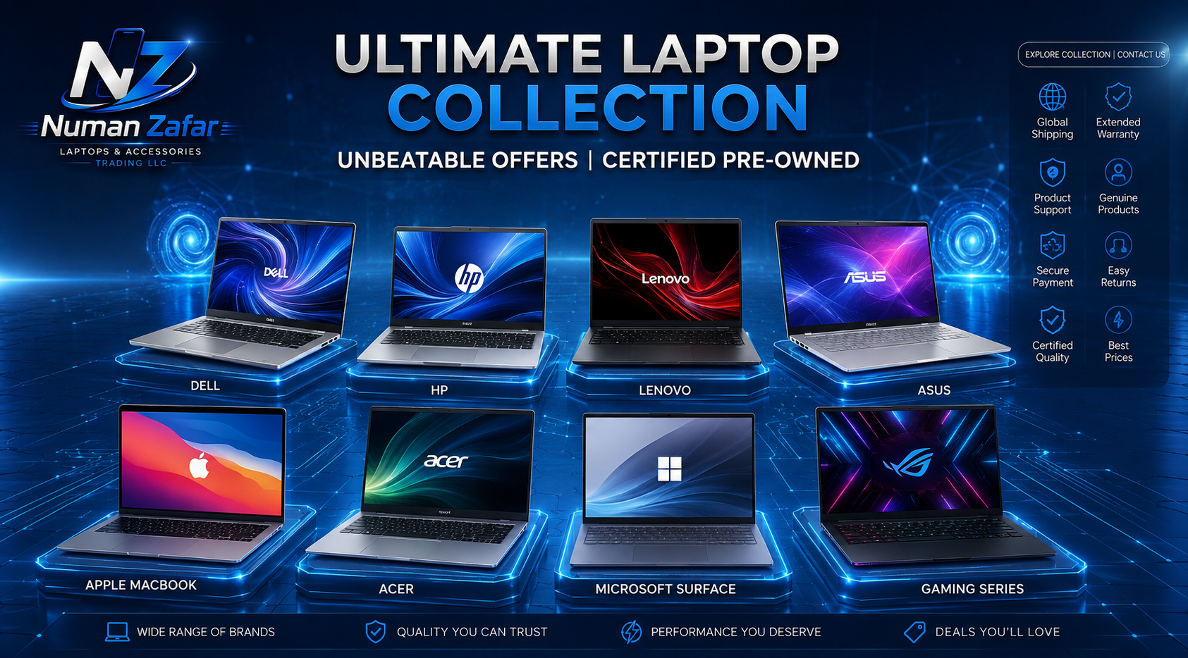 Numan Zafar Mobile Phone and Accessories Trading LLC laptops