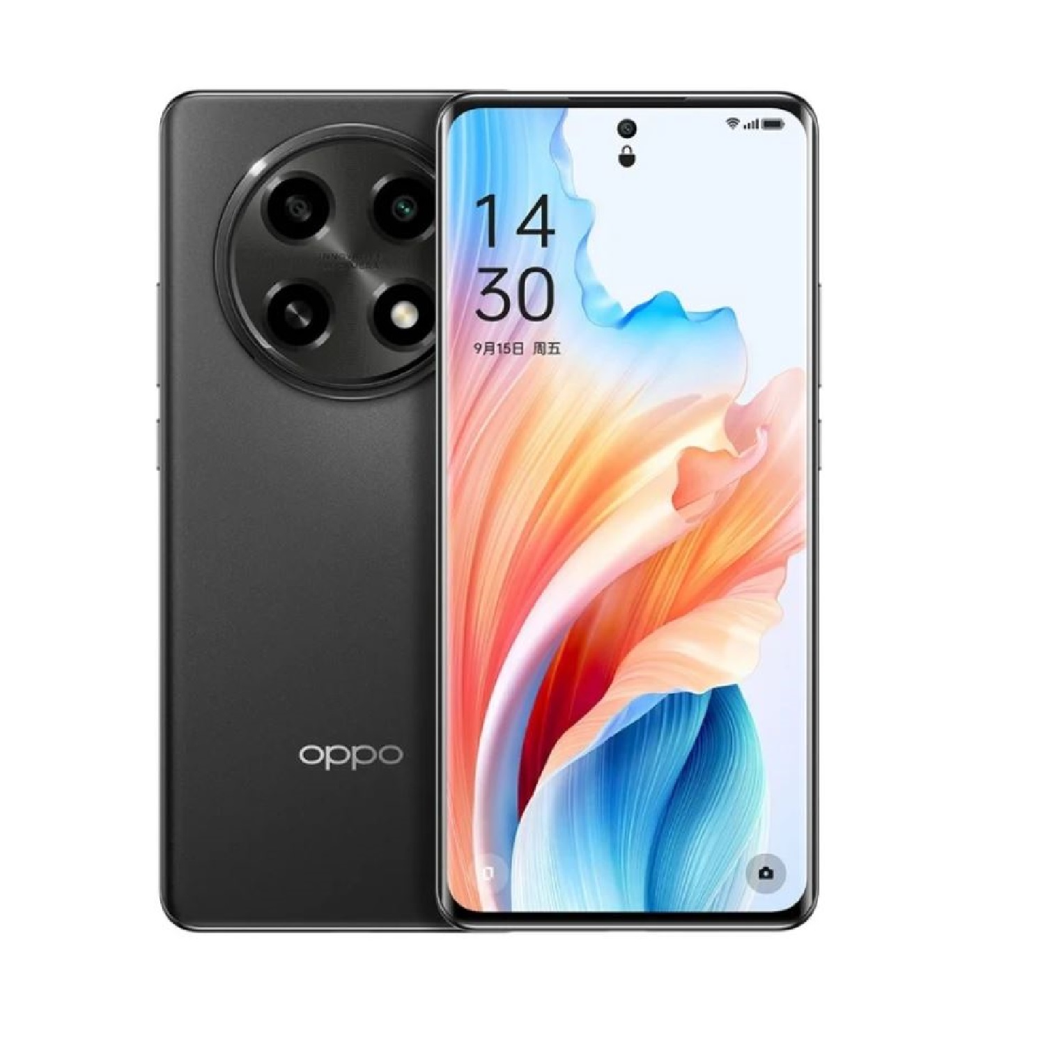 OPPO A2 Pro 5G Black front and back